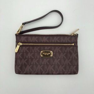 Michael Kors Maroon Wristlet Clutch